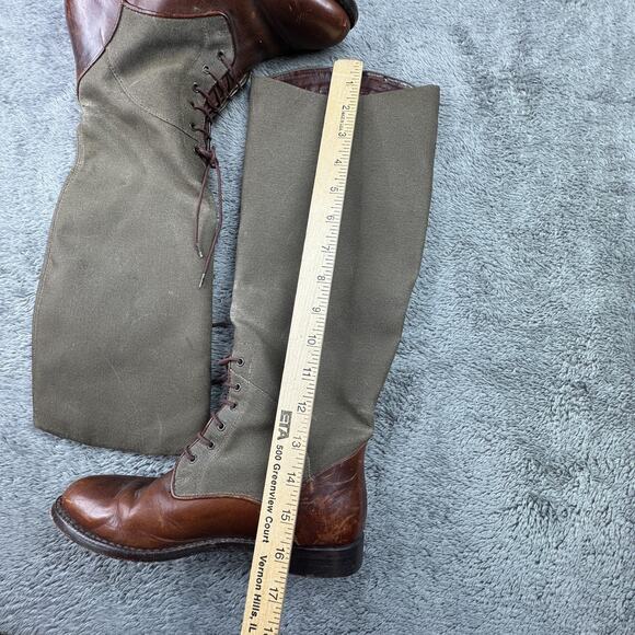 Cole Haan English Style Riding Boots Women's 6.5 B Canvas Leather 16" - Picture 8 of 8